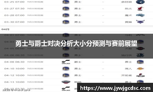 勇士与爵士对决分析大小分预测与赛前展望